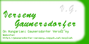 verseny gaunersdorfer business card